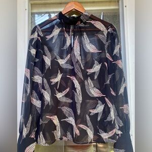 Long Sleeve Feather Blouse 🪶